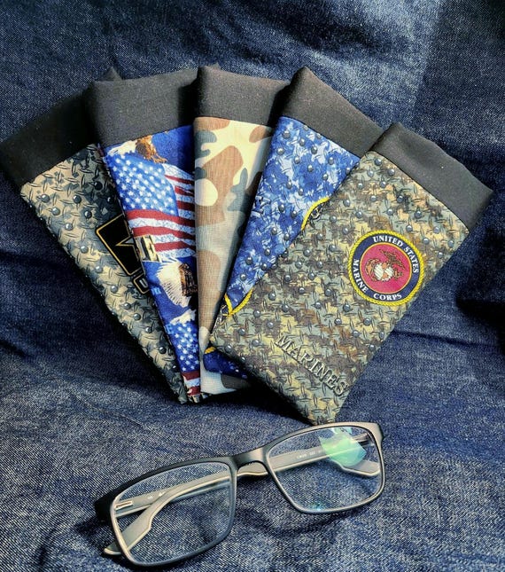 Handmade Patriotic Eyeglass Cases – Military-inspired Designs for