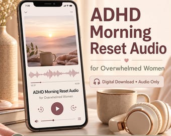 ADHD Morning Reset Audio for Women | 10-Minute Guided Audio for ADHD Overwhelm | No Planner No Writing | Neurodivergent MP3 Download