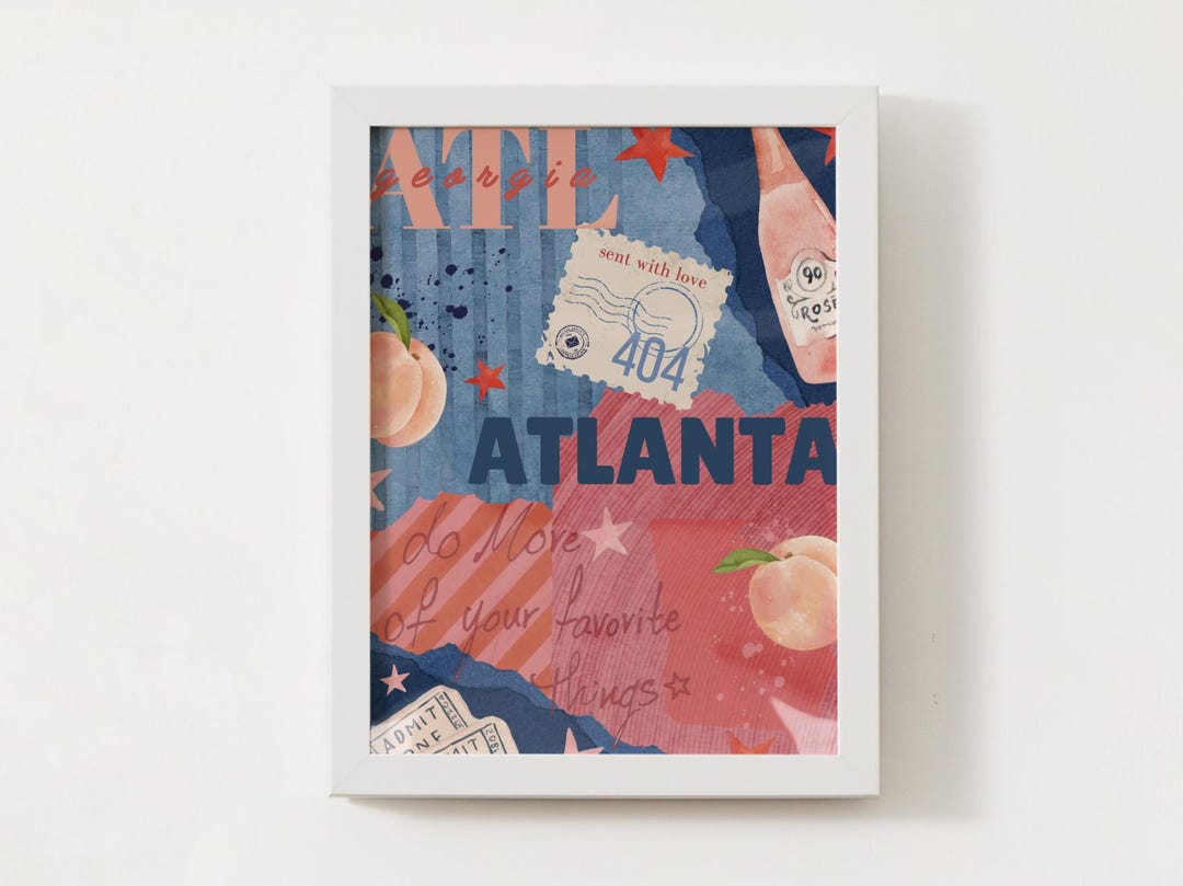 ATLANTA Collage Poster - Etsy