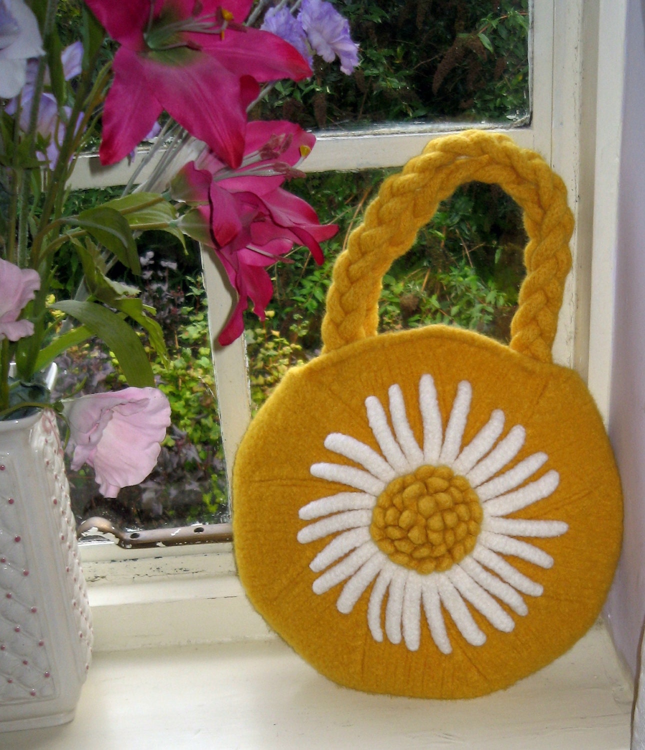Daisy PDF Knitted Felted Bag Pattern Etsy