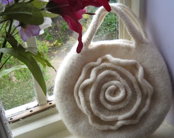 Bridal Rose Bag PDF Knitting Pattern