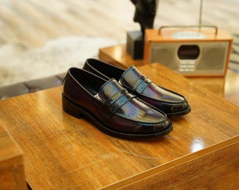 Calf Leather Loafers for Men – Handmade Luxury Penny Slip-On Dress Shoes