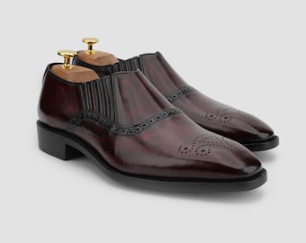 Handgemaakte leren loafers voor heren – leren instapschoenen, comfortabele pasvorm