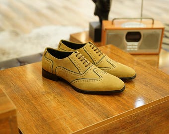 Premium Suede Oxford Shoes for Men: Vintage