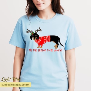 Dachshund Christmas Shirt, Christmas Dog Shirt, Dachshund Shirt, Dachshund Mom Shirt, Dog Lover Shirt, Dachshund Lover Shirt, Xmas gift