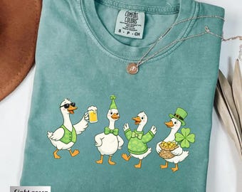 Comfort Colors St Patrick's Day Goose Shirt, Funny Irish Tee