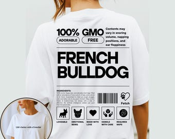 Shirt Franse bulldog| Comfortabele kleuren T-shirt | T-shirt Frenchie Dog-ouders