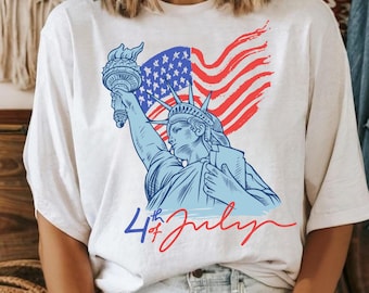 Comfort Colors 4th of July shirt, floral USA tee, summer patriotic shirt for women, America est 1776 shirt, Independence day USA Shirt