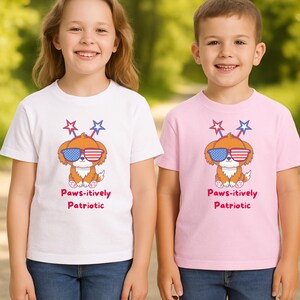 Kids Patriotic Dog Shirt: 4th of July Comfort Colors Tee