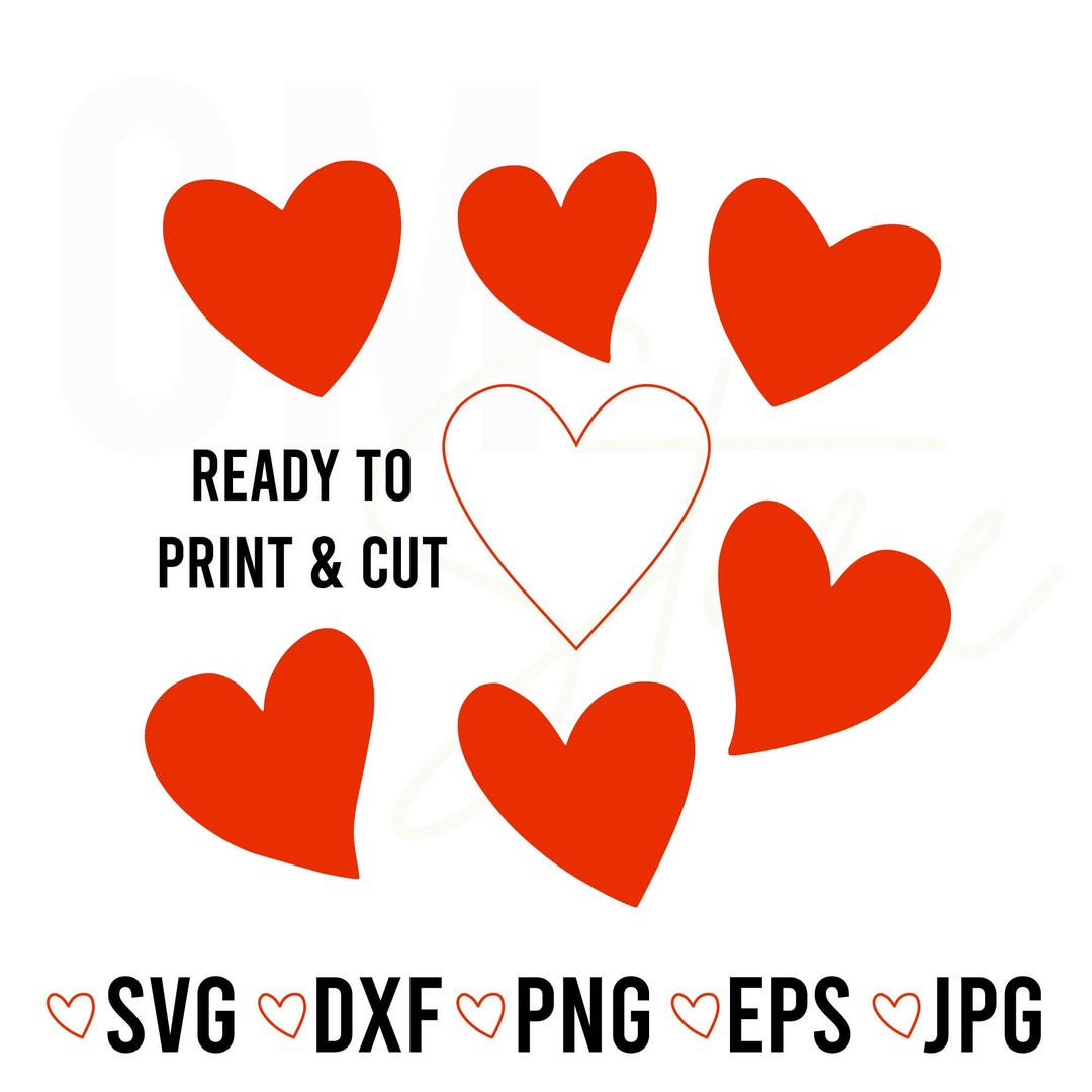 Heart SVG Bundle | Valentine Hearts SVG | Love Heart Cut Files | Cricut ...