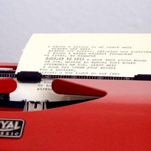 Custom Poem, Vintage Royal Classic Typewriter Poetry Print