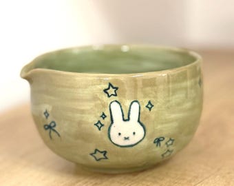 Pre Order Handmade Ceramic Matcha Bowl: Custom Design, Personalized Gift (design is extra fee)