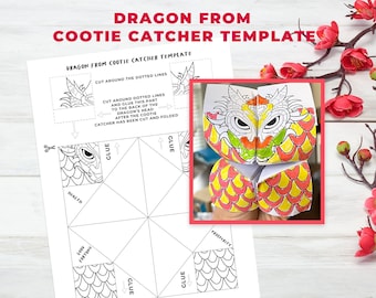 Lunar New Year Dragon Cootie Catcher: Printable Origami Craft (PDF)
