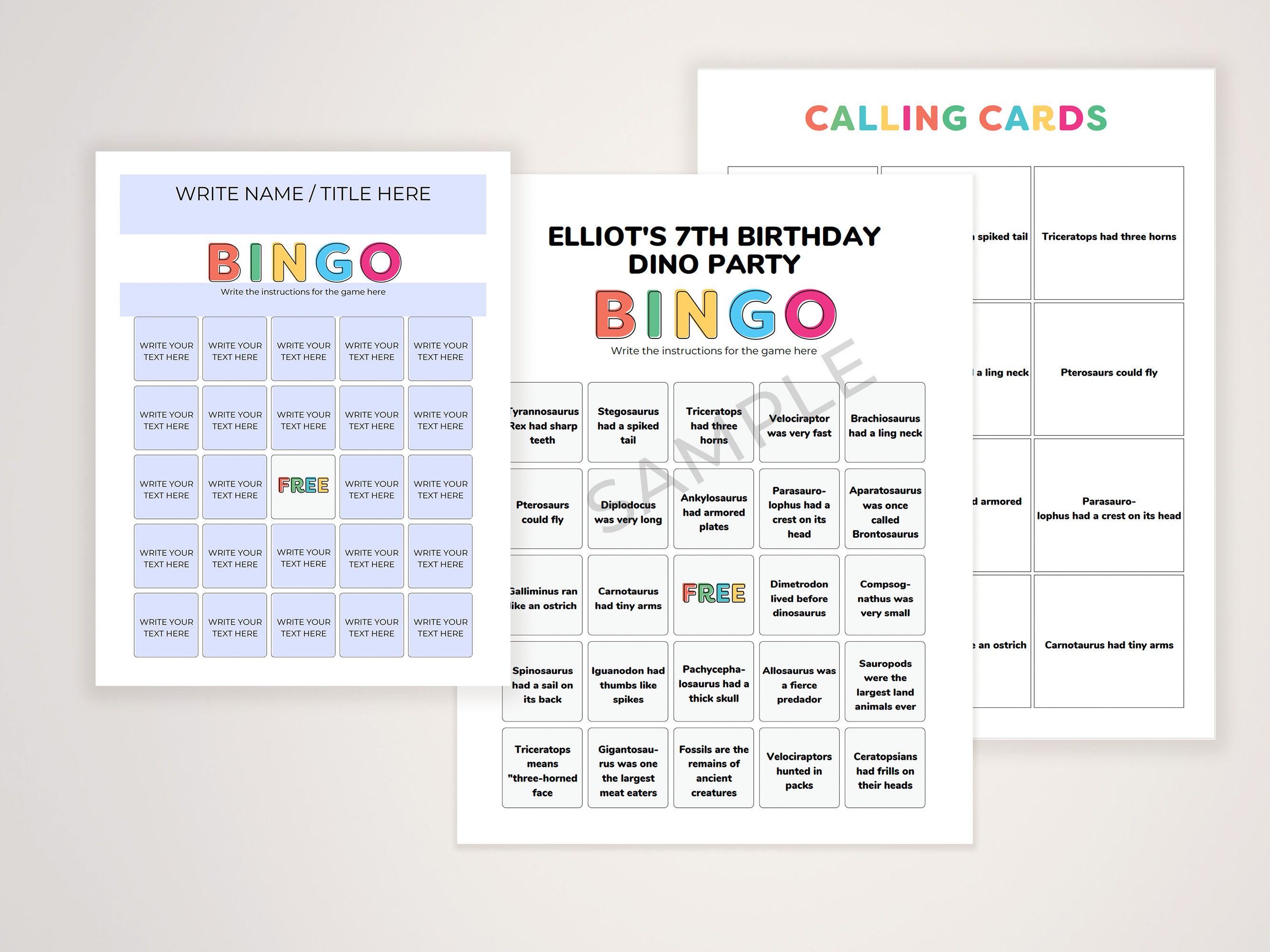 25 Fillable Bingo Cards, Type Your Own Text Bingo Card Template ...