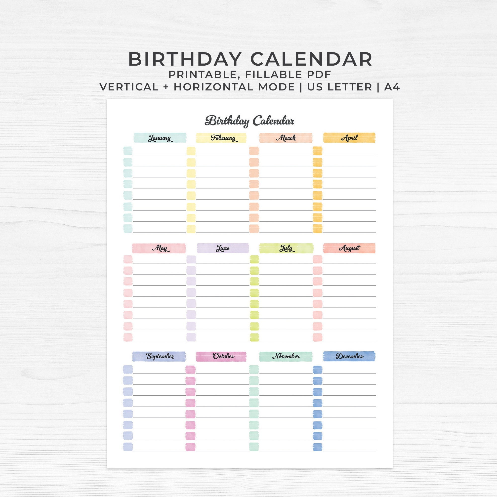 birthday-calendar-template-printable-perpetual-birthday-calendar-fillable-pdf-birthday-reminder-template-landscape-and-portrait-mode-etsy