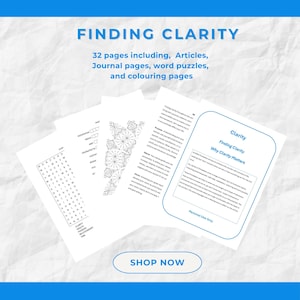 Finde Klarheit Journal, Arbeitsblatt, Wortpuzzle (Digitaler Download)