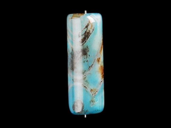 Column Turquoise Long Barrel DIY Jewelry Making beads Focal White Gold Blue Gray Loose Bead Brown Fire Agate 30mm x 10mm