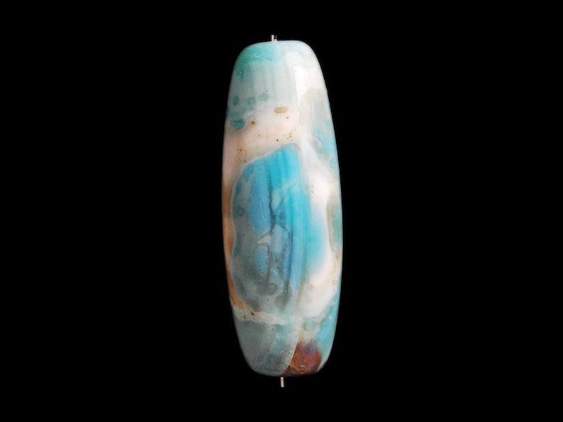 Column Turquoise Long Barrel DIY Jewelry Making beads Focal White Gold Blue Gray Loose Bead Brown Fire Agate 30mm x 10mm
