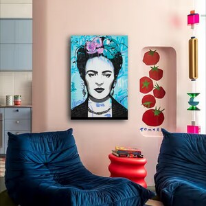 Frida by Angel Ferrer Original Art Canvas Print