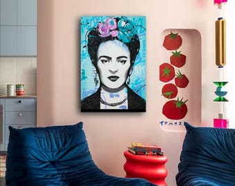 Frida by Angel Ferrer Original Art Canvas Print
