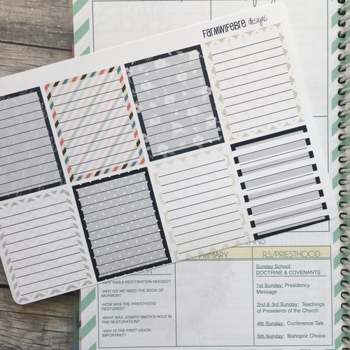 LDS Planner Stickers Made to Fit the Mormon Mom Planner | Etsy