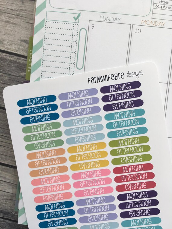Full Box Length Labels ~ Made to fit the Mormon Mom/Mom on the Go Planners