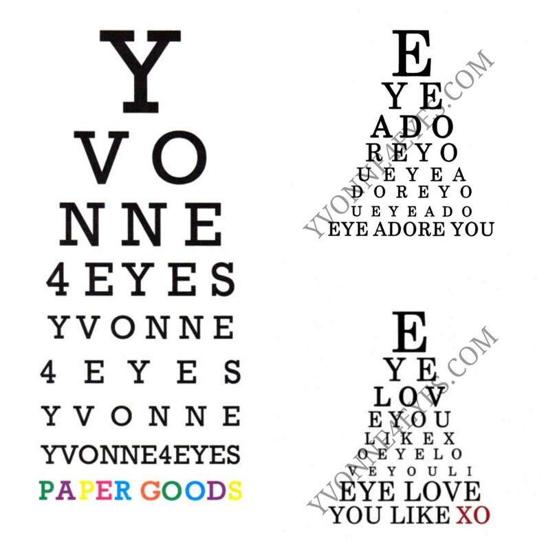 Love.Lovers. Eye Adore You.Eye Chart.Card.Valentines Day Card.Paper Goods.Eye Exam.Site.Vision.Optometrist.Eye Doctor. by Yvonne4eyes image 3