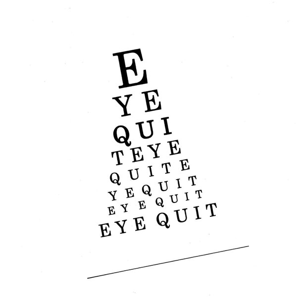 Eye Chart Card.Eye Quit.Eye .Eye Chart.Paper Goods.Eye Exam.Eye Test.Eyes.Site.Vision.Optometrist. Eye Doctor. by Yvonne4eyes