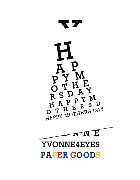 Mother S Day Eye Chart