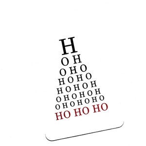 Christmas.merry Christmas.eye Chart Card.ho Ho Ho.holiday.paper Goods ...