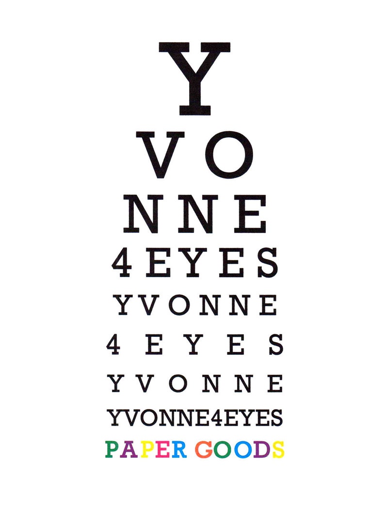 Eye Chart Card.Happy Birthday.Eye Chart.Custom.Name.Paper Goods.Eye Exam.Eye Test.Eyes.Site.Vision.Optometrist.Eye Doctor. by Yvonne4eyes image 3