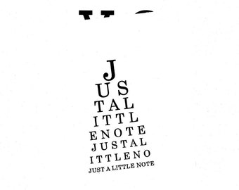 Tarjetas de notas. Una pequeña nota. Tabla optométrica. Tarjeta de tabla optométrica. Papelería. Examen de la vista. Prueba de la vista. Visión. Sitio. Optometrista. Por Yvonne4eyes