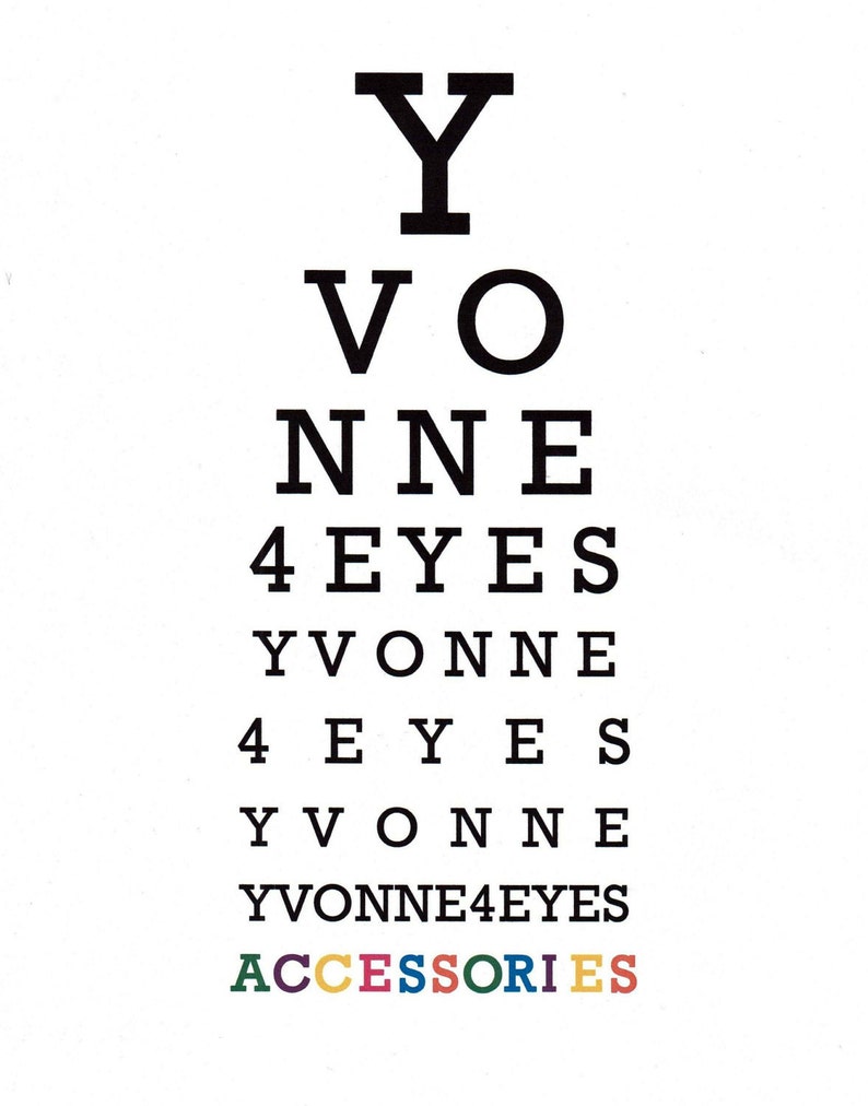 Eye Chart Pocket Mirror.Eye See You Eye Chart.Pocket Mirror.Eye Chart.Vision.Site.Optometrist.Gift Under 5.by Yvonne4eyes image 3