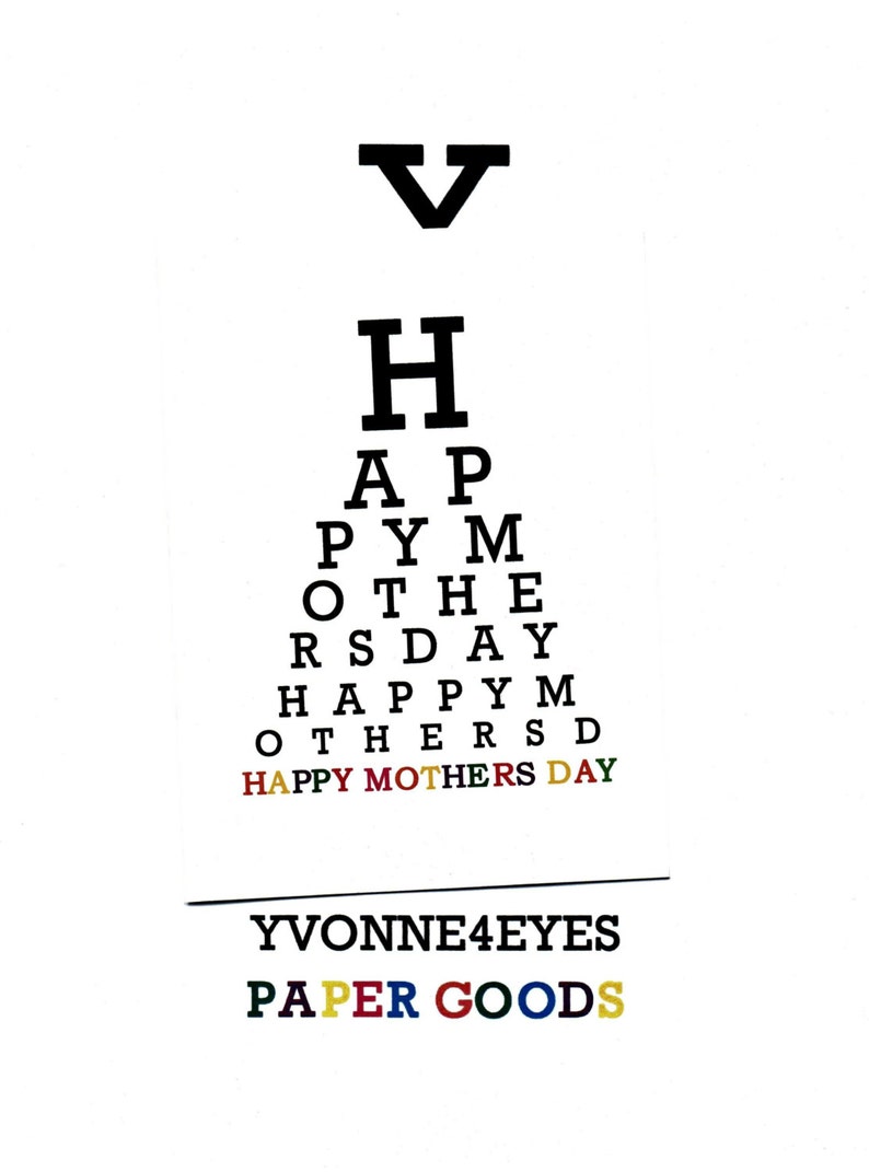 Mother S Day Eye Chart