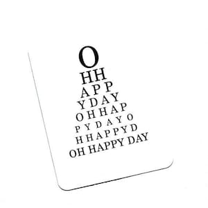 Eye Chart Card.Oh Happy Day. Eye Chart.Eye Chart Card.Paper Goods.Eye Exam.Eye Test.Eyes.Site.Vision.Optometrist. Eye Doctor. by Yvonne4eyes