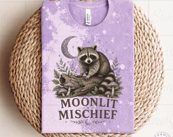 Moonlit Mischief Raccoon PNG (Digital Download)