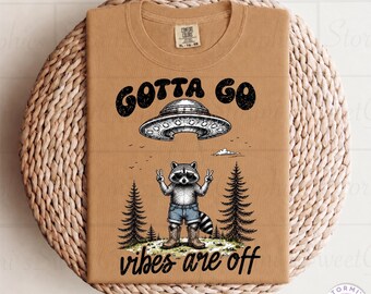 Gotta Go Vibes Are Off Raccoon PNG (Digital Download)