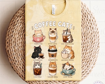Coffee Cats Collection PNG (Digital Download)