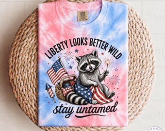 Raccoon Liberty Looks Better Wild PNG (Digital Download)