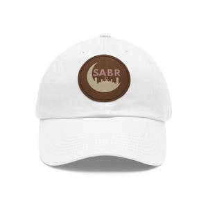 SABR Leather Patch Dad Hat - Stylish Cap for Dads, Perfect Gift for Father&#39;s Day, Casual Streetwear, Unisex Baseball Cap, Everyday Wear