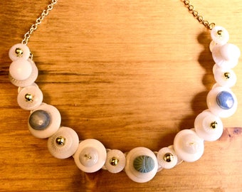 China Glass Button Necklace