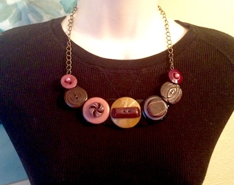 Life is but a dream button necklace