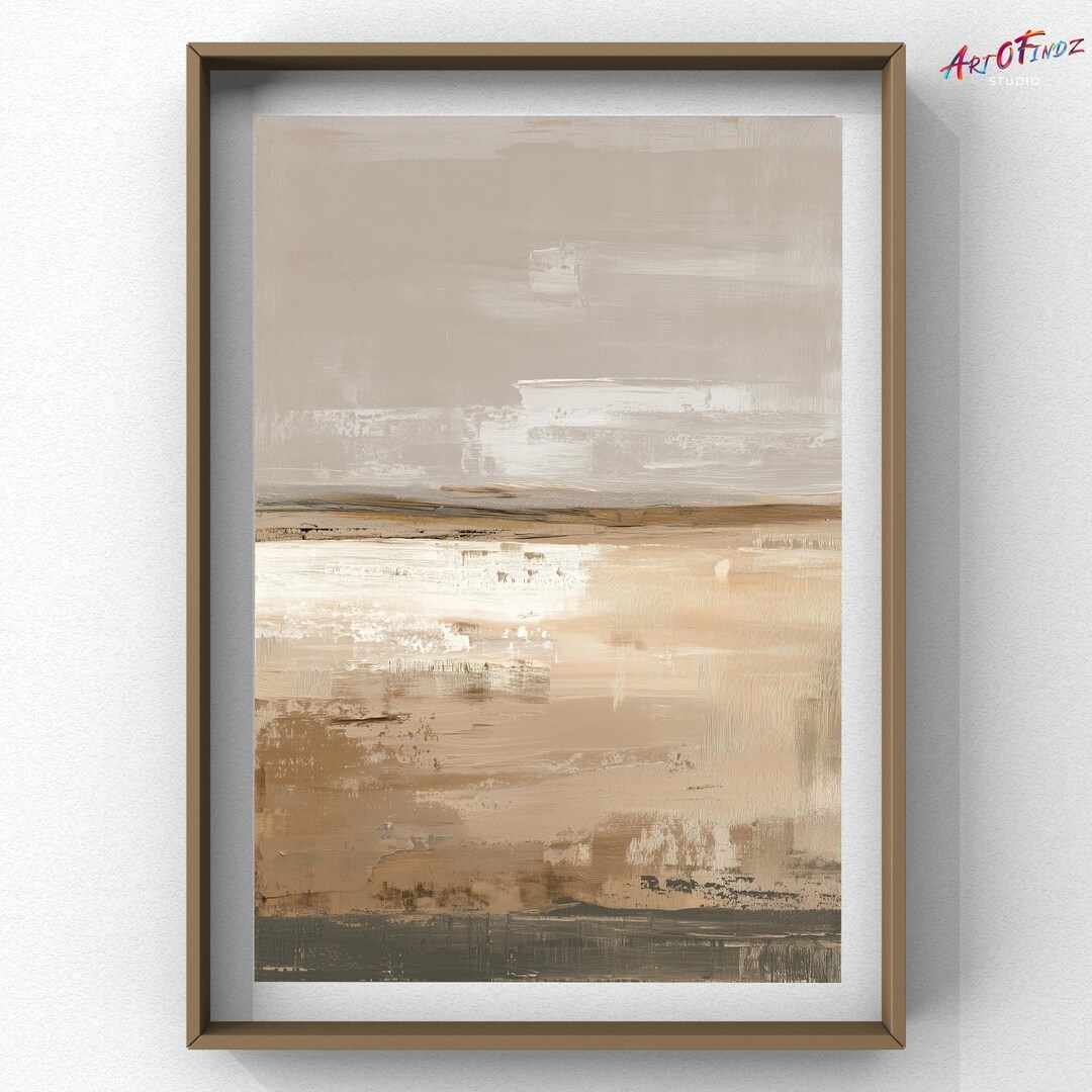 Wabi Sabi Wall Art Japandi Design, Minimalist Painting, Beige Abstract ...