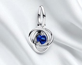 Charm Beginnings Con Pietra Portafortuna Di Marzo - Ciondolo In Argento Sterling E Cristalli Swarovski, Colore Blu/argento, In Scatola Regalo