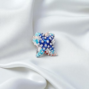 Colourful Starfish  Charm, Ocean-Inspired Jewellery Bead for Bracelets, Fits On Pandora Bracelet, Sea Charm, Playful and Bright Gift for Her