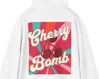 Cherry hoodie sweater, esthetische hoodie, trendy cherry hoodie, groovy cherry, trendy cherry shirt voor tieners en vrouwen, retro cherry shirt