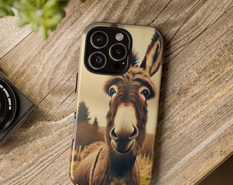 Donkey iPhone Tough Case, Cute Animal,Funny Animal Lover Gift, donkey lover gift, realistic donkey case, gift for her, gift for him