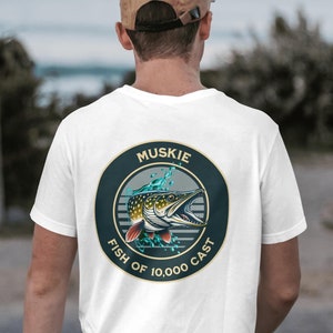 Muskie Fishing Tee, Fishing Gift, Fishing Apparel, Fisherman Shirt, Outdoor Fishing Clothing, Angler Tshirt, Fishing father's day gift image 1