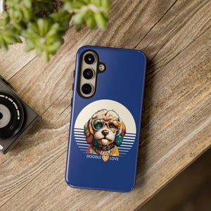 Doodle Samsung Galaxy eller Google Pixel telefonskal, Bernedoodle, Cavapoo, Goldendoodle huskypoo, woodle, Sheepadoodle - Hundälskare present,