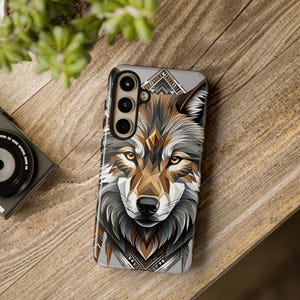 Wolf Samsung galaxy or google pixel tough case, unique wolf gift, Wolf Lover Gift, Tough Animal Phone Case, Gift for Him, gift for dad